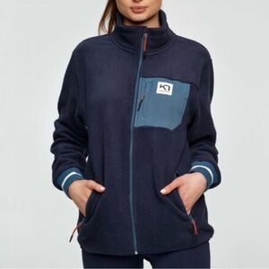 Kari Traa Rothe Mid Layer Fleece Jacket in Navy